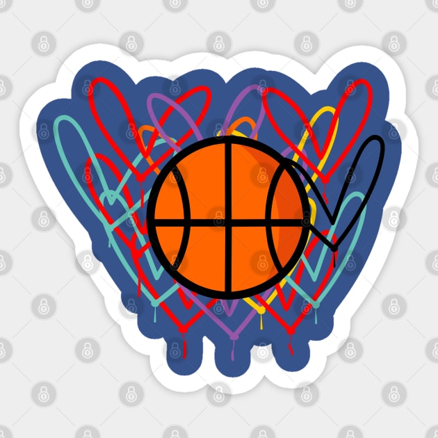 basketball lover street art Sticker by osvaldoport76